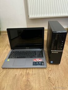Predám herný stolný počítač Lenovo s notebookom Asus