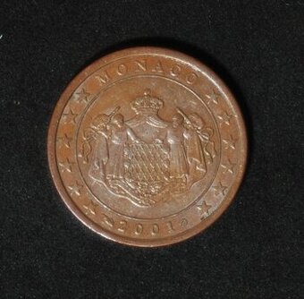 Obehové Euromince - Monako 2001 - 5 centov