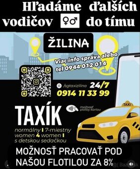Vodič taxislužby (Bolt) muži aj ženy