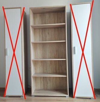 Predám 1 novú skriňu a knižnicu