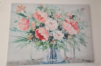 Obrazy - Predám krásny veľký obraz kvetov