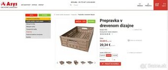 Bednička / Prepravka / skladací box s imitáciou dreva