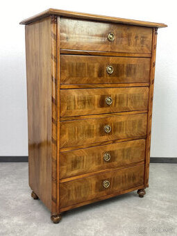 úzka 6 šuplíková komoda 19storočie 80cm