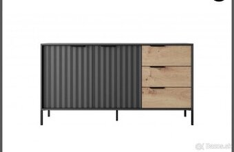 Komoda 2D3S Čierna Dub Riviera