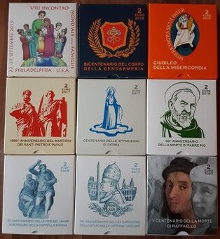 Vatikan 2 euro PROOF pamatne mince