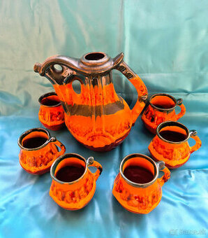 Keramika - sada na alkohol - džbán a poháriky