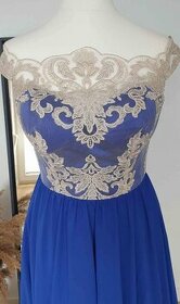 Spoločenské šaty - kráľovská modrá - 1