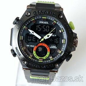SMAEL 8069 Grey Dual-Time pánske vodotesné športové hodinky - 1