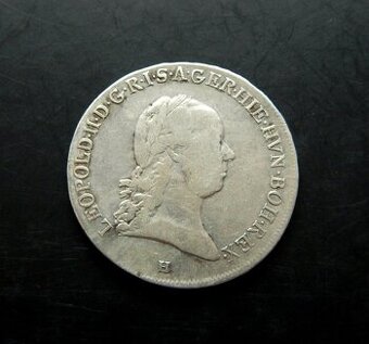Predám 1/2 toliar 1791 H Leopold II.