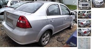 Chevrolet Aveo 1.4 2009 predám KAPOTA, NÁRAZNÍK, SVETLO, MOT