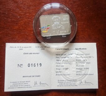 2008 1/4 euro strieborná