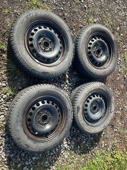 Plechove disky R15 5x112 na takmer novych gumach