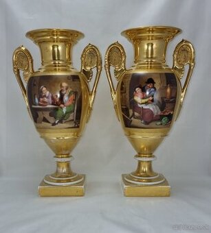 Vyše 200.ročné porcelánové vázy - 33.5 cm