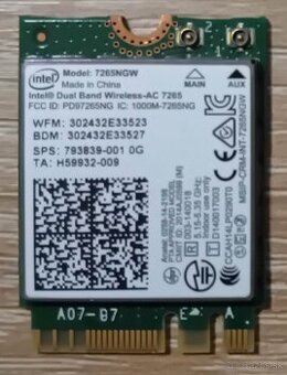 wifi miniPCIe Intel karta z notebooku