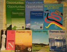 Učebnice z AJ Opportunities, učebnice nemčiny Themen neu