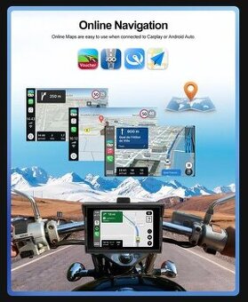 ✅Moto Android/appleCar 5 palc. displej, BT, WAZE, mapy, hud✅