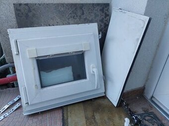 Zmontovane okná komplet plast biele