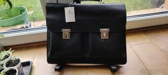 Kožená retro školská taška, brašňa