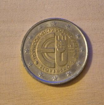 Predám dvojeurové pamätné mince 10. výročie vstupu Slovenska