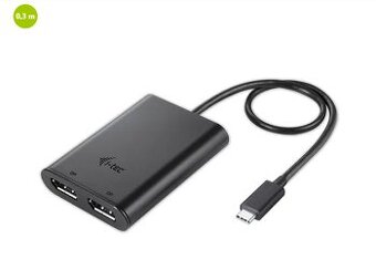 i-tec USB-C Dual 4K/60Hz (single 8K/30Hz) DP Video Adapter