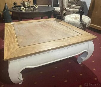 konf. stol, drevo, v 40 cm, rozmer 90 x 90 cm, uprava farbou