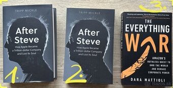 3 ANGLICKÉ knihy-AMAZON a STEVE JOBS kus/5-10EUR