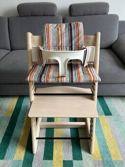 Stokke Tripp Trapp stolička - farba Whitewash + baby set