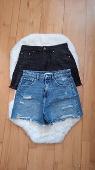 Riflove sortky s vysokym pasom