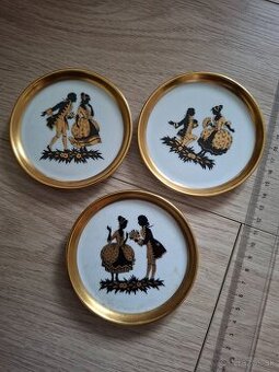 Nemecké porcelánové tanieriky - dekorácie