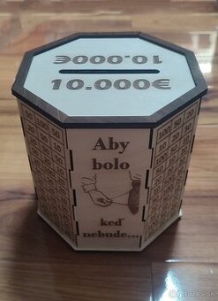 Motivačná pokladnička (10000€) "Aby bolo keď nebude"