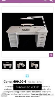 Manikersky stol + materiál na nechty