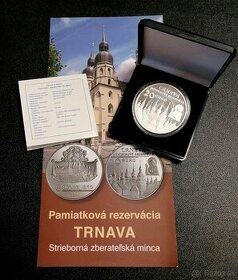 20 euro, Trnava, PROOF, striebro, Slovensko