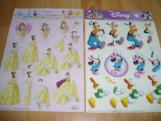 3 D papier Disney - princezná 1 ks alebo  Donald 1