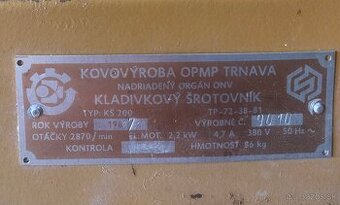Kladivkový šrotovník - 1