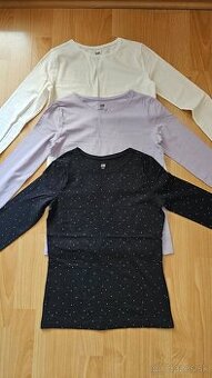 Tričká 3ks s dlhým rukávom, zn. H&M