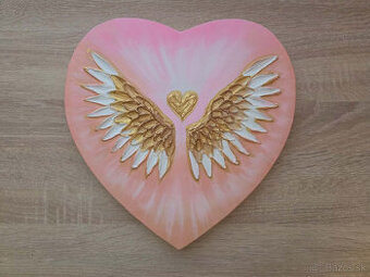 Obraz akryl ,30x30cm,motív: Anjelske krídla 1