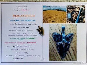 ORIGINALNY SPERK"OBSIDIAN V STRIEBRE SO ZLATOM"