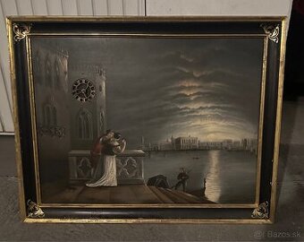 Predam starožitné obrazové hodiny (19. storočie)