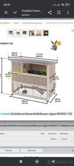 Drevená klietka pre zajaca