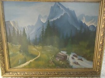 Staršie obrazy, 3x, A.Mucha, Tatry, orgován zátišie