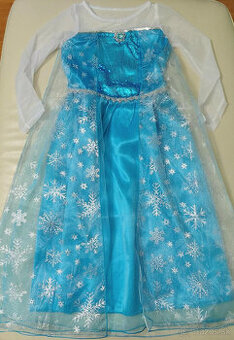 Nový 122/128 kostym Frozen, Elsa, šaty Elza,7-8 r