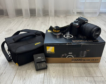 Predám Nikon D3200 18-105 VR Kit + príslušenstvo