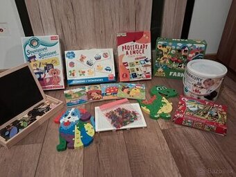 Hračky, vkladačky, knihy, drevené hračky, puzzle