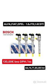Repasované vstrekovače BOSCH 1.6 JTD,1.6 CDTi-ALFA,FIAT,OPEL