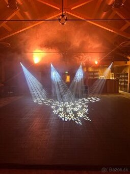 Rotačné hlavy 200W Beam, fokusácia, prizmy
