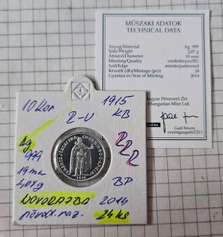 ponukam  10 kor 1915KB  v striebre  RARITA