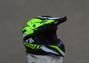 Predám prilba helma shot žlto fluo biela