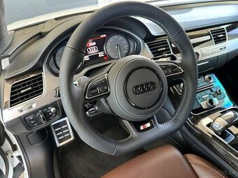 AUDI VOLANT kozeny zkoseny - perforovana koža - S/RS logo