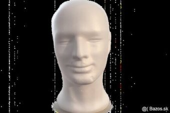 Stojan na parochňu – polyesterová hlava (biela)