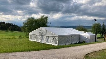 Svadobný stan s podlahou a baldachýnmi 15x12m